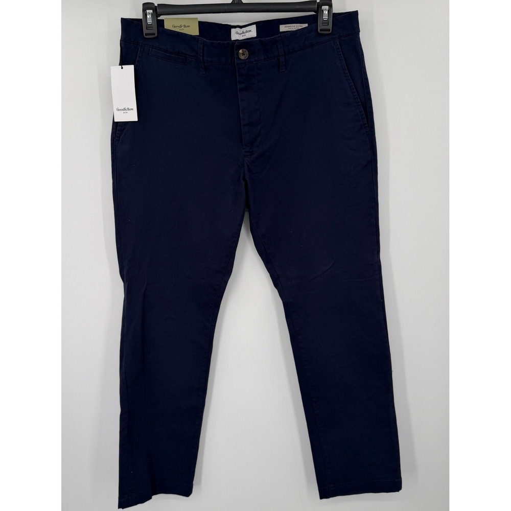 Goodfellow & Co Mens Hennepin Athletic Fit Chino Pants Navy Blue 36x30 NWT